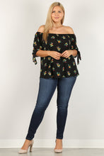 Load image into Gallery viewer, Plus Size Floral Print, Top freeshipping - Quail Creek
