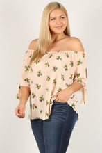 Load image into Gallery viewer, Plus Size Floral Print, Top freeshipping - Quail Creek
