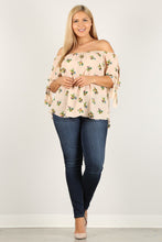 Load image into Gallery viewer, Plus Size Floral Print, Top freeshipping - Quail Creek
