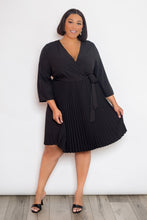 Load image into Gallery viewer, Mini Surplice Pleated Dress freeshipping - Quail Creek
