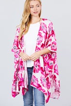 Load image into Gallery viewer, Slide Slit Print Kimono Cardigan freeshipping - Quail Creek
