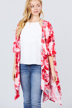 Load image into Gallery viewer, Slide Slit Print Kimono Cardigan freeshipping - Quail Creek
