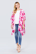 Load image into Gallery viewer, Slide Slit Print Kimono Cardigan freeshipping - Quail Creek
