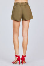 Load image into Gallery viewer, Paper Bag W/bow Tie Short Linen Pants freeshipping - Quail Creek
