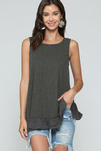 Load image into Gallery viewer, Sleeveless Back Lace Ruffle Detail Tank Top freeshipping - Quail Creek
