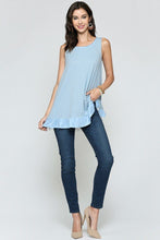 Load image into Gallery viewer, Sleeveless Back Lace Ruffle Detail Tank Top freeshipping - Quail Creek
