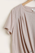 Load image into Gallery viewer, Flowy Fit Round Neck Top With Front Knot And Lining Detail freeshipping - Quail Creek
