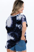 Load image into Gallery viewer, Tie-dye Top Featured In A V-neckline And Cuff Sort Sleeves freeshipping - Quail Creek
