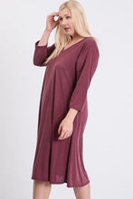 Load image into Gallery viewer, V Neck Hidden Pocket Swing Dress freeshipping - Quail Creek
