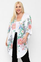 Load image into Gallery viewer, Floral Print, Long Body Cardigan freeshipping - Quail Creek
