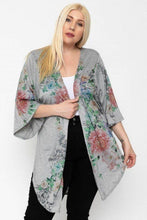 Load image into Gallery viewer, Floral Print, Long Body Cardigan freeshipping - Quail Creek
