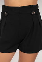 Load image into Gallery viewer, Button Tab High Rise Paperbag Shorts freeshipping - Quail Creek
