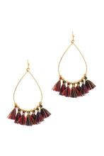 Load image into Gallery viewer, Fashion 7 Mini Tassel Tear Drop Wire Earring freeshipping - Quail Creek
