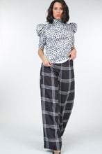 Load image into Gallery viewer, High Waist Plaid Print Wide Leg Pants freeshipping - Quail Creek
