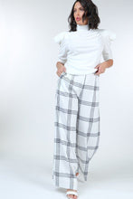 Load image into Gallery viewer, High Waist Plaid Print Wide Leg Pants freeshipping - Quail Creek
