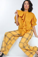 Load image into Gallery viewer, High Waist Plaid Print Wide Leg Pants freeshipping - Quail Creek
