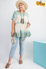 Load image into Gallery viewer, Short Sleeves Wave Washed Sheer Rayon Knit Top freeshipping - Quail Creek
