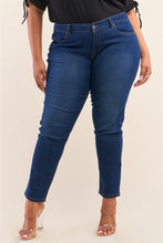 Load image into Gallery viewer, Plus Size Low-mid Rise Straight Cut Denim Pants freeshipping - Quail Creek
