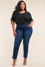 Load image into Gallery viewer, Plus Size Low-mid Rise Straight Cut Denim Pants freeshipping - Quail Creek
