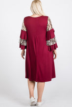 Load image into Gallery viewer, Mixed Ruffle Sleeve With Hidden Pocket A Line Dress freeshipping - Quail Creek
