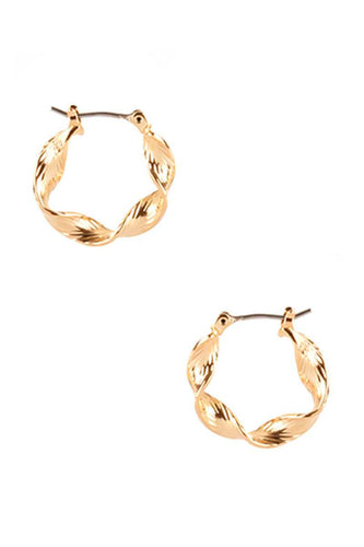 Metal Twist Hoop Earring freeshipping - Quail Creek