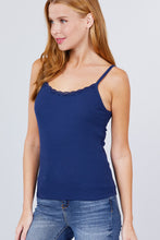 Load image into Gallery viewer, Lace Trim Rib Cami Knit Top freeshipping - Quail Creek
