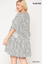 Load image into Gallery viewer, Dot Print Tiered Ruffle Sleeve Dress With Pockets freeshipping - Quail Creek
