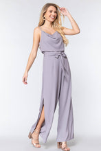 Load image into Gallery viewer, Cowl Neck Cami Woven Jumpsuit
