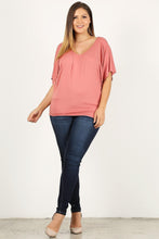 Load image into Gallery viewer, Solid Knit Top, With A Flowy Silhouette freeshipping - Quail Creek
