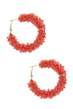 Load image into Gallery viewer, Flower Sequin Hoop Earring freeshipping - Quail Creek
