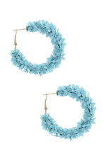 Load image into Gallery viewer, Flower Sequin Hoop Earring freeshipping - Quail Creek
