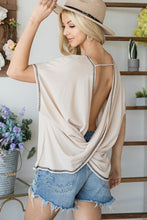 Load image into Gallery viewer, Open Back Wide Sleeve Shorsleeve Top freeshipping - Quail Creek
