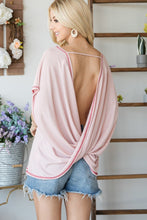 Load image into Gallery viewer, Open Back Wide Sleeve Shorsleeve Top freeshipping - Quail Creek
