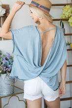 Load image into Gallery viewer, Open Back Wide Sleeve Shorsleeve Top freeshipping - Quail Creek
