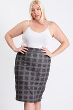 Load image into Gallery viewer, Black/grey Glen Plaid Skirt freeshipping - Quail Creek
