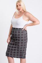 Load image into Gallery viewer, Black/grey Glen Plaid Skirt freeshipping - Quail Creek
