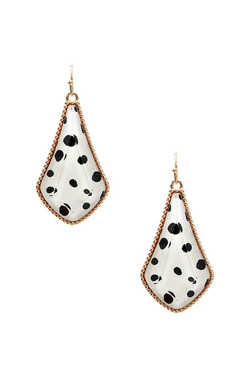 Animal Print Metal Tear Shape Earring freeshipping - Quail Creek