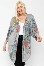 Load image into Gallery viewer, Floral Print, Long Body Cardigan freeshipping - Quail Creek
