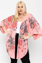 Load image into Gallery viewer, Floral Print, Long Body Cardigan freeshipping - Quail Creek
