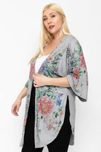 Load image into Gallery viewer, Floral Print, Long Body Cardigan freeshipping - Quail Creek
