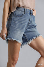 Load image into Gallery viewer, High Rise Denim Shorts With Raw Hem freeshipping - Quail Creek
