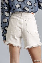 Load image into Gallery viewer, High Rise Denim Shorts With Raw Hem freeshipping - Quail Creek
