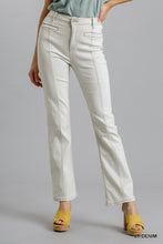 Load image into Gallery viewer, Panel Straight Cut Denim Jeans With Pockets freeshipping - Quail Creek
