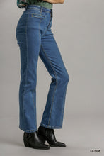 Load image into Gallery viewer, Panel Straight Cut Denim Jeans With Pockets freeshipping - Quail Creek
