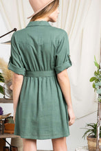 Load image into Gallery viewer, Drop Shoulder With Saist Tie Belted Dress freeshipping - Quail Creek
