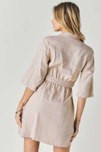 Load image into Gallery viewer, Drop Shoulder With Saist Tie Belted Dress freeshipping - Quail Creek
