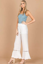 Load image into Gallery viewer, Laced Sheer Wide Leg Palazzo Pants freeshipping - Quail Creek
