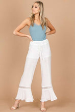 Load image into Gallery viewer, Laced Sheer Wide Leg Palazzo Pants freeshipping - Quail Creek
