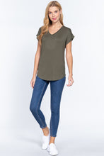 Load image into Gallery viewer, Dolman Slv V-neck Rayon Jersey Top
