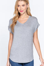 Load image into Gallery viewer, Dolman Slv V-neck Rayon Jersey Top
